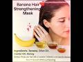 Banana 🍌Hair Mask 💆‍♀Super Soft Hair in Minutes🌿🌼  DIY Natural Hair Treatment #shorts #fypシ