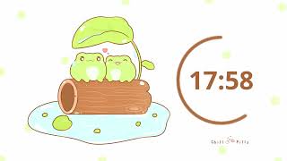 25minute Timer  Study Timer aesthetic rain with cute frogs #timer #25minute