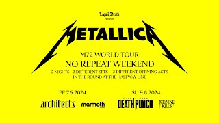 Metallica konsertoi Helsingin Olympiastadionille kahtena iltana kesäkuussa 2024!