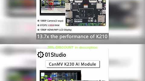 A must-have product! 01Studio CanMV K230 AI Development Board Demo Embedded K210 Camera Module Ken