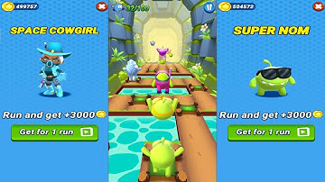 Om Nom Run Multiplayer Om Nom vs Space Cowgirl vs Super Nom