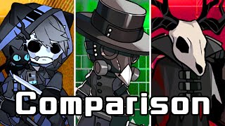Phantom Clones Comparison | Arknights/明日方舟 ファントム 鏡映虚影のアニメーション比較