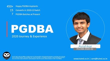 PGDBA student Avishkar from batch 2020-22 sharing his preparation strategy and journey | Tuted
