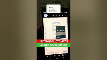 cara isi tanggal otomatis di HP excel google spreadsheet #spreadsheets #googlesheets