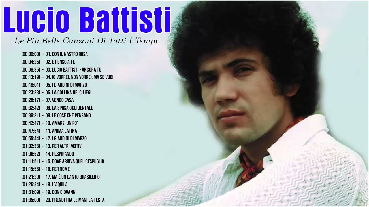 Le Canzoni Più Famose Di Lucio Battisti - Lucio Battisti Canzoni Più