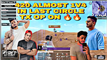 team xspark 420 op almost 1V4  Last zone..| #scout #mavi #tx #bgmi