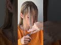 Cutting curtain bangs at home #bangs #curtainbangtutorial #hairtutorial