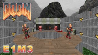 Ultimate Doom Longplay - E1M3: Toxin Refinery (Ultra-violence/Pistol Start)
