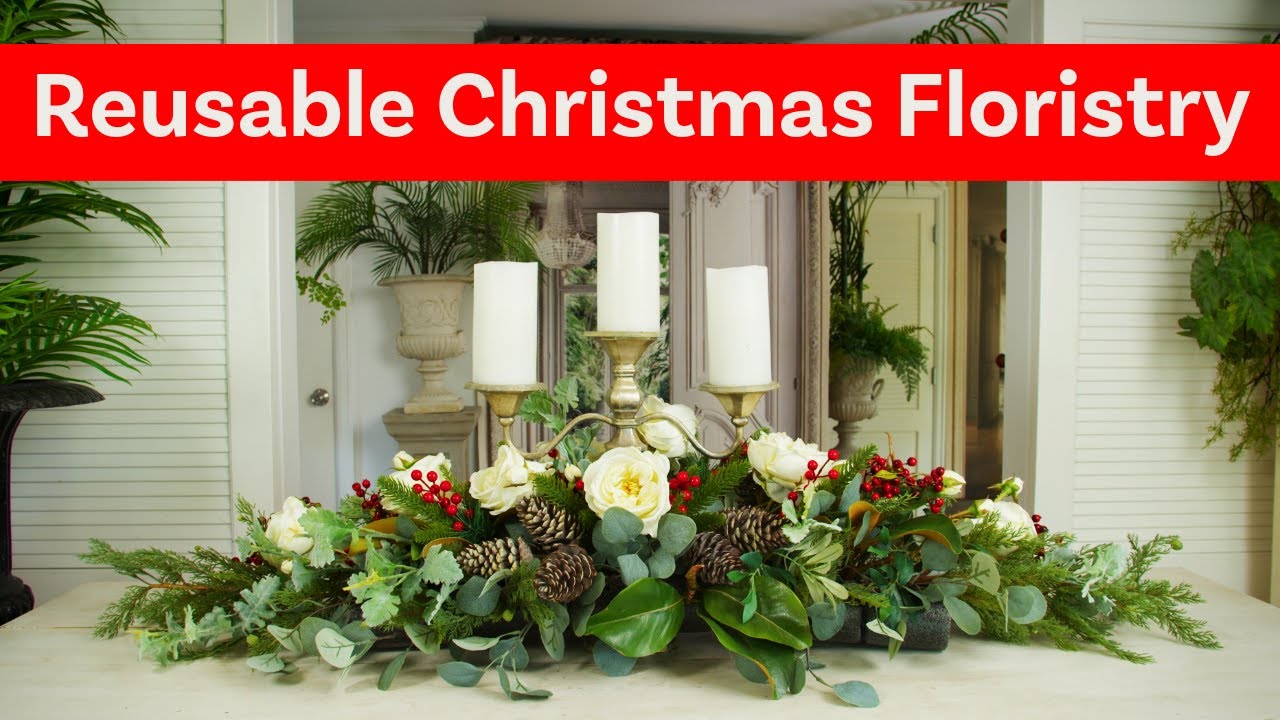 Неподвластное времени рождественское украшение для стола | Элегантные и многоразовые флористическ...