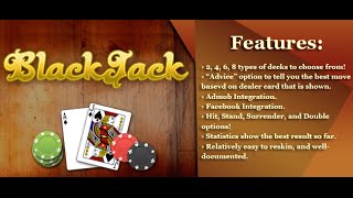 Blackjack 21 American Casino Game source code - sellmyapp.com