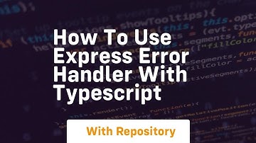 How to use express error handler with typescript