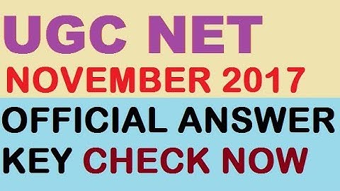 UGC  NET NOVEMBER OFFICIAL ANSWER KEY || HOW TO CHECK
