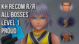 Kingdom Hearts Re:CoM Reverse/Rebirth all bosses at Level 1 Proud