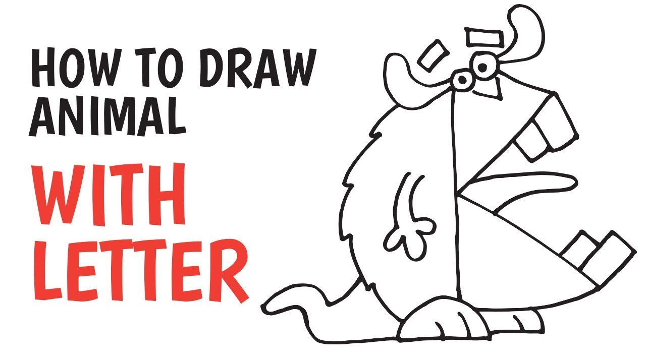 How to draw a Animal using Letter k | Step by Step | Lovely Kids - YouTube