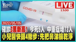 【確診 3萬新高!今5病歿 中重症增73人    小兒醫快篩4撇步:先把鼻涕擤乾淨LIVE】