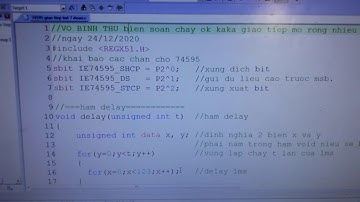 Giao tiếp với 4 led 7 đoạn bằng 4 ic 74595 rất ok