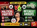 PSIR Lec. 27 | Political Parties Vs Pressure Group | by DeepakKumar  Sir | Vidya Edutech