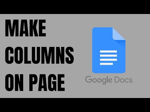 How to make columns on part of page in Google Docs