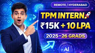 AI Startup Hiring! ₹15K Intern → 10 LPA Job 😱 | 2025/26 Freshers Apply Now