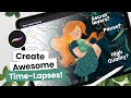 Record high-quality TIME-LAPSES in Procreate | 4K, Secret Layers, Pause 😱 | Procreate 101