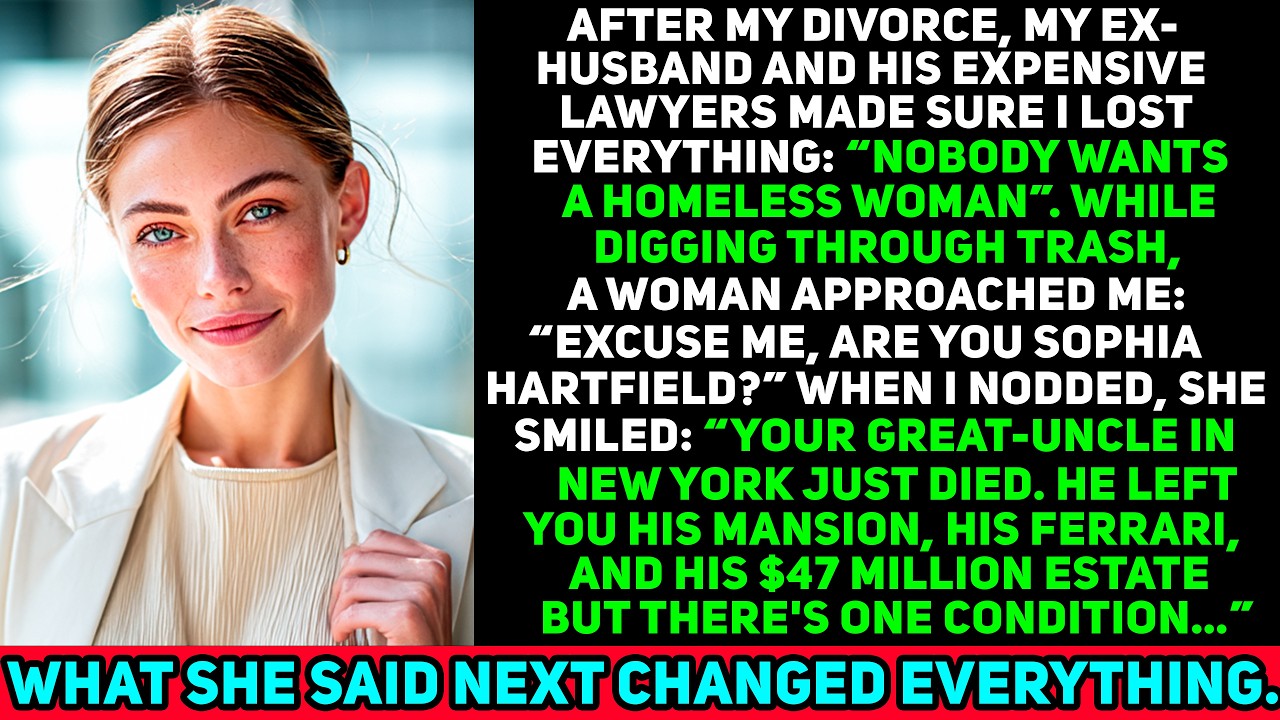 After Divorce I Ended Up Homeless Until a Stranger Asked: 'Are You Sophia? You Just Inherited $47M'