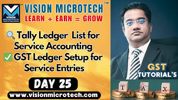 Tally Ledger Creation for Service Income & Expense with GST