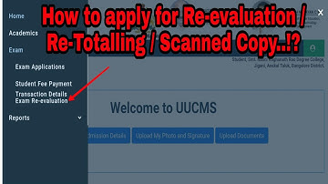 || UUCMS || How to apply for Revaluation, Re-Totalling, Scanned copy in uucms..?