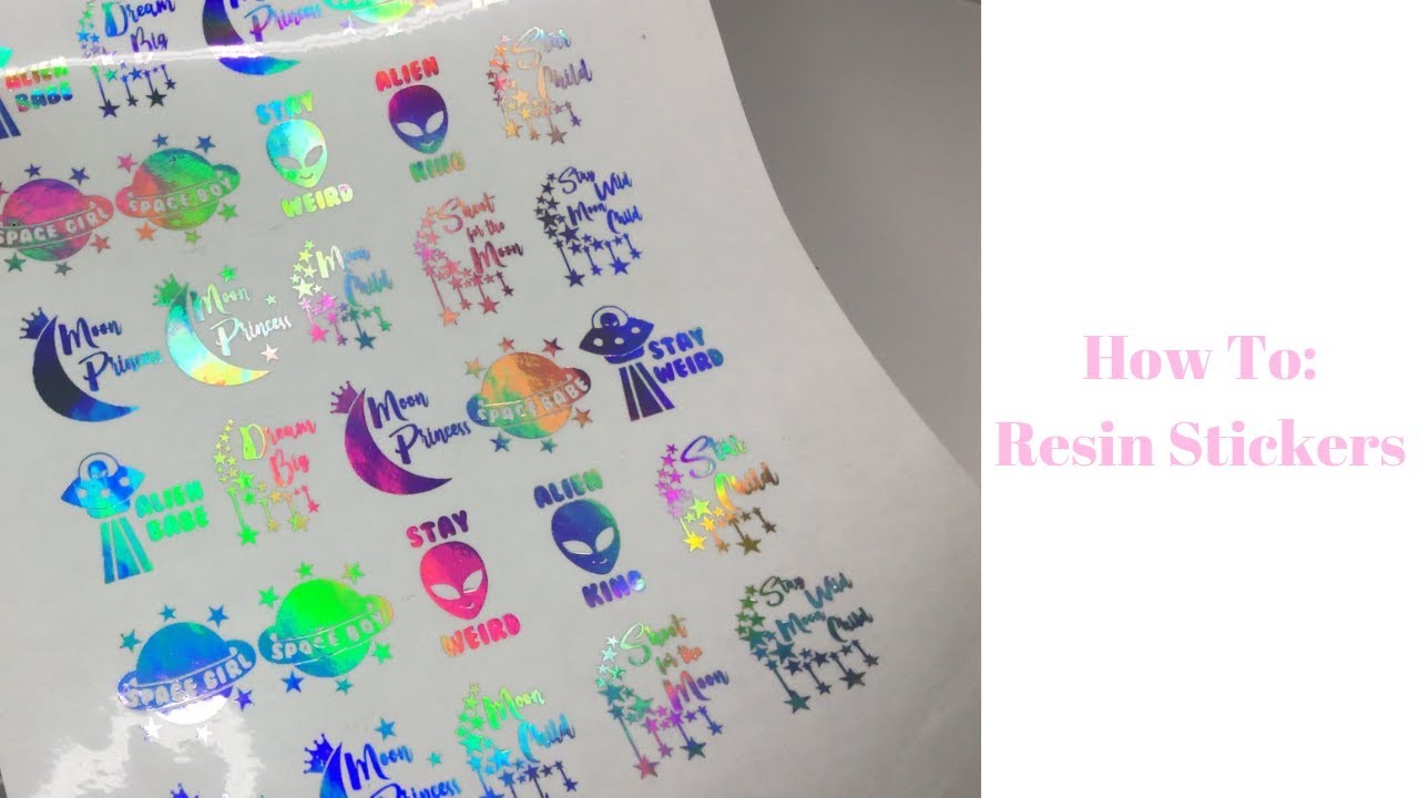 How to Make Epoxy Resin Stickers  Resin crafts tutorial, Epoxy