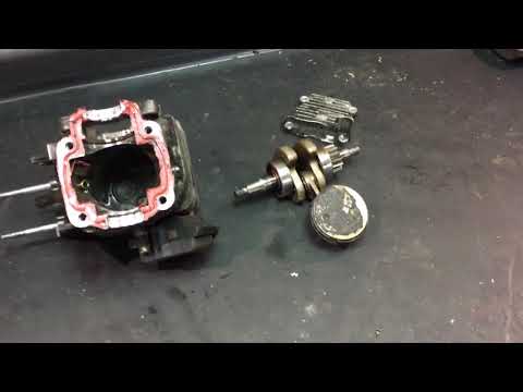 Stihl fs -130. Когда поршень стучит об нагар