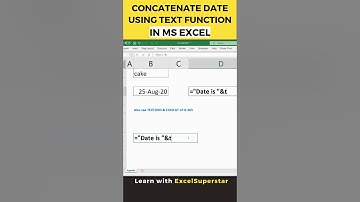 Concatenate Date using TEXT Function In MS Excel