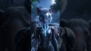 Cybernetic Cat-Woman &amp; the Elephant Family 🐘🌙 | Emotional Jungle Encounter | 3D Short
