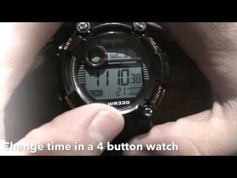 how to change time on skechers watch
