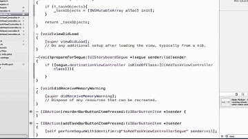 iOS Programming Tutorial - Segue to the AddTaskViewController - Tutorial 63
