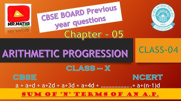 #10|| Arithmetic Progression A.P || Sum of First n Terms of an AP || Class-04|| #CBSE|| #NCERT||