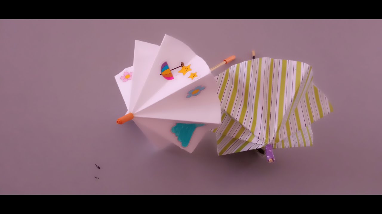 How to make umbrella with paper | umbrella that open & close | diy ...