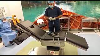 Bjs 002 c arm compatible 4 function electric ot table installation done in Dubai