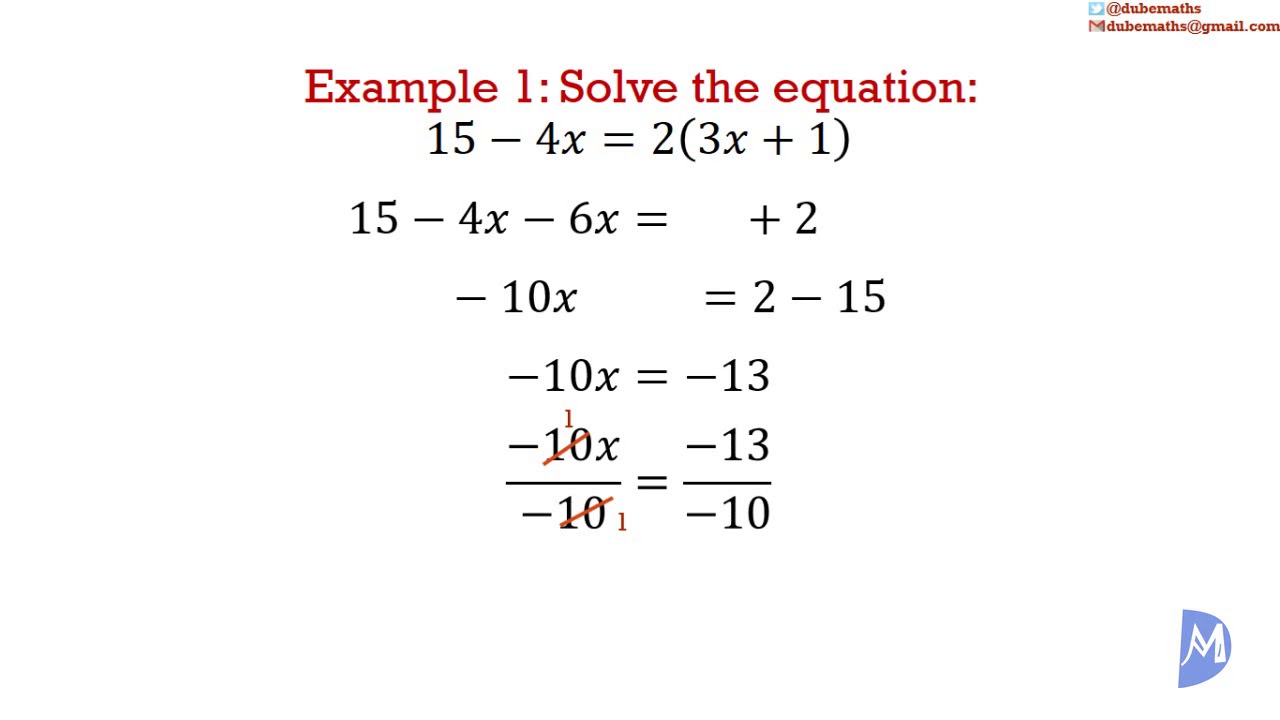 algebra 2 assignment solve each equation