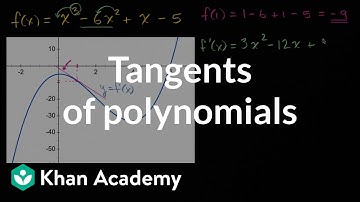 Tangents of polynomials | Derivative rules | AP Calculus AB | Khan Academy
