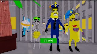 BANANA POLICE FAMILY PRISON RUN ESCAPE OBBY, FULL PLAYGAME