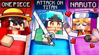 Having a ANIME SLEEP OVER in Minecraft!