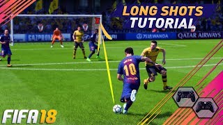 FIFA 18 LONG SHOT TUTORIAL - THE SECRET TO SCORE GOALS FROM LONG SHOTS IN FIFA 18 - TIPS & TRICKS