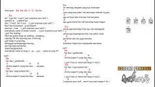 kunci gitar & lirik lagu | Bondan & Fade2Black - expresikan