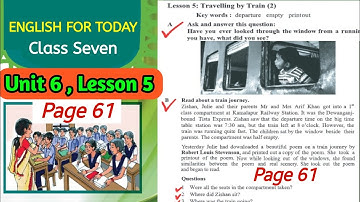 Class 7 english 2025 page 61 || Class seven english unit 6 lesson 5 || ৭ম শ্রেণির ইংরেজি ৬১ পৃষ্ঠা |