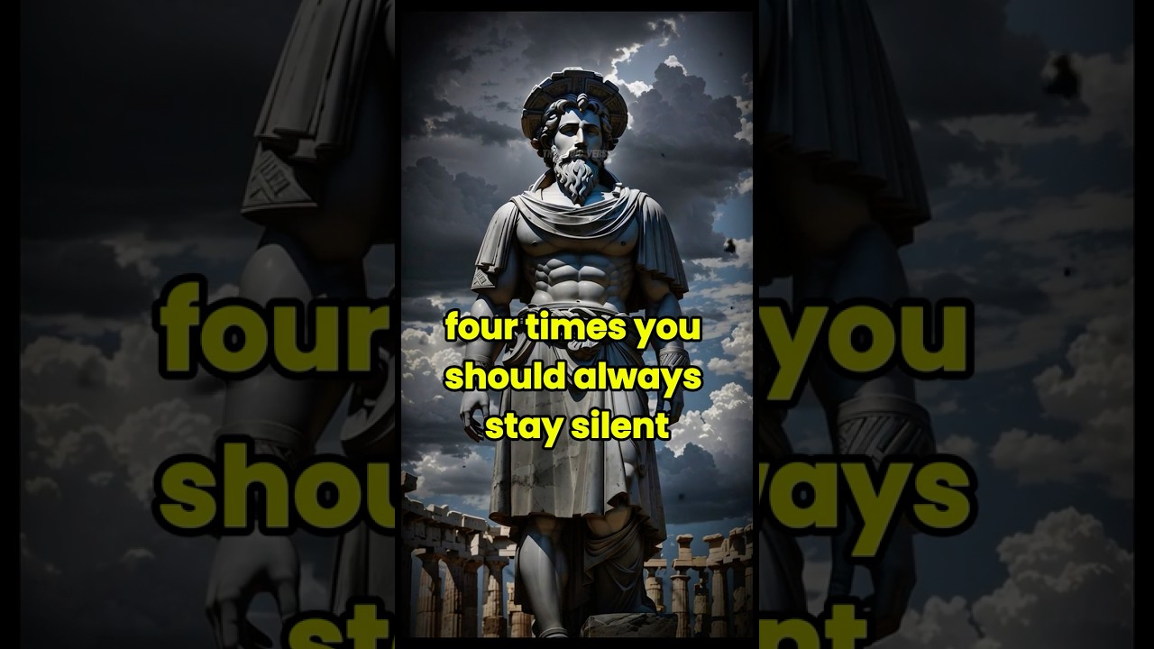 Outline Video 4 Times You Should ALWAYS Stay Silent #stoicism