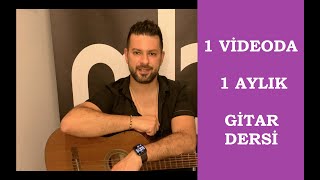 1 Videoda 1 Aylık Gitar Dersi (Ritm,Tab,Akor,Arpej,Solo ve Şarkı) Ücretsiz Gitar Kursu Bu Videoda!!!
