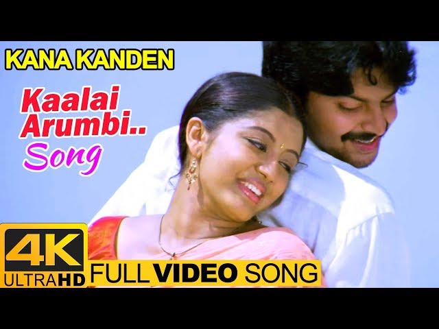 Tamil Hits | Kaalai Arumbi Video Song 4K | Kana Kanden Movie Songs | Srikanth | Gopika | Vidyasagar class=