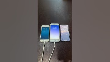 iPhone 6 on iOS 8 vs iPhone 6 Plus on iOS 9 vs iPhone X on iOS 16 boot up test #shorts #iphone #ios