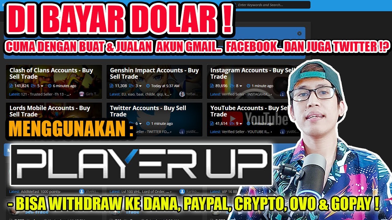 CARA MENGHASILKAN UANG DARI INTERNET HANYA DENGAN MEMBUAT AKUN GMAIL MENGGUNAKAN PLAYERUP