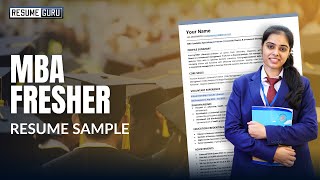 How to make a resume as a MBA Fresher in 2025!