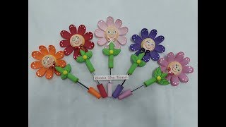 Canetas decoradas,volta Ã s aulas.FÃ¡cil de fazer.